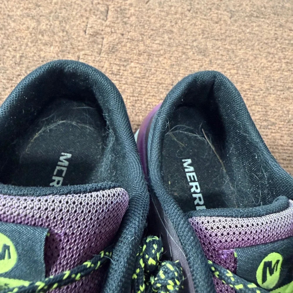 Merrell Antora 2 Womens Trail Running Shoes Purple Black Vibram J066700 Size 9.5